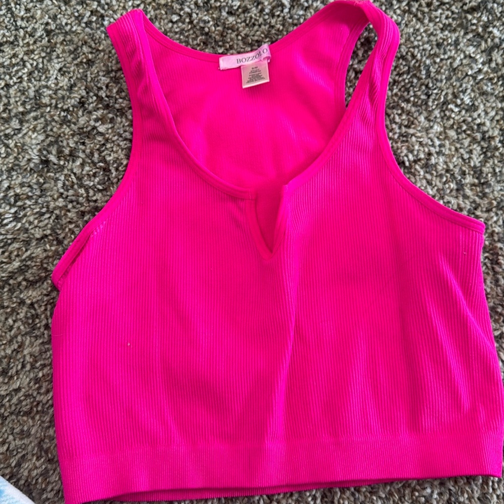 Bright pink tank